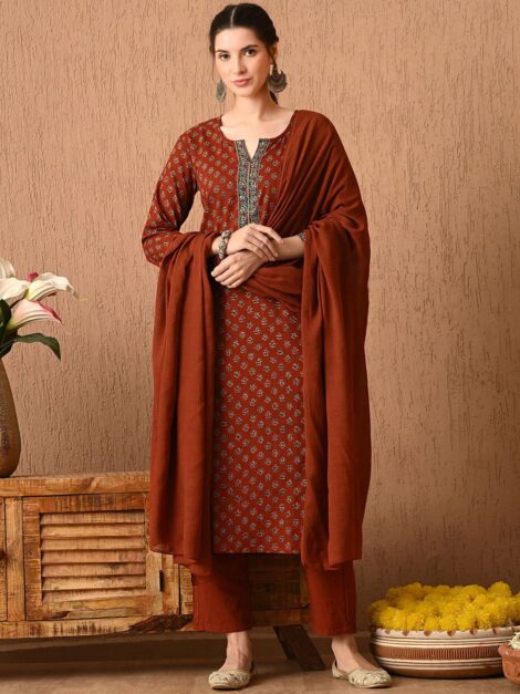 912fb18c-9e7b-4f62-854f-db38ce59e50a1740401100376-Anouk-Women-Floral-Printed-Regular-Pure-Cotton-Kurta-with-Tr-2