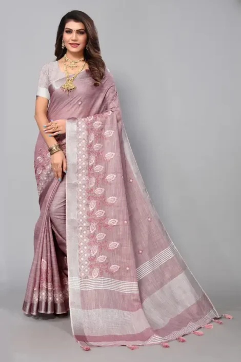free-embroidered-bollywood-cotton-linen-saree-alagini-unstitched-original-imah2tuxeyjvgahu